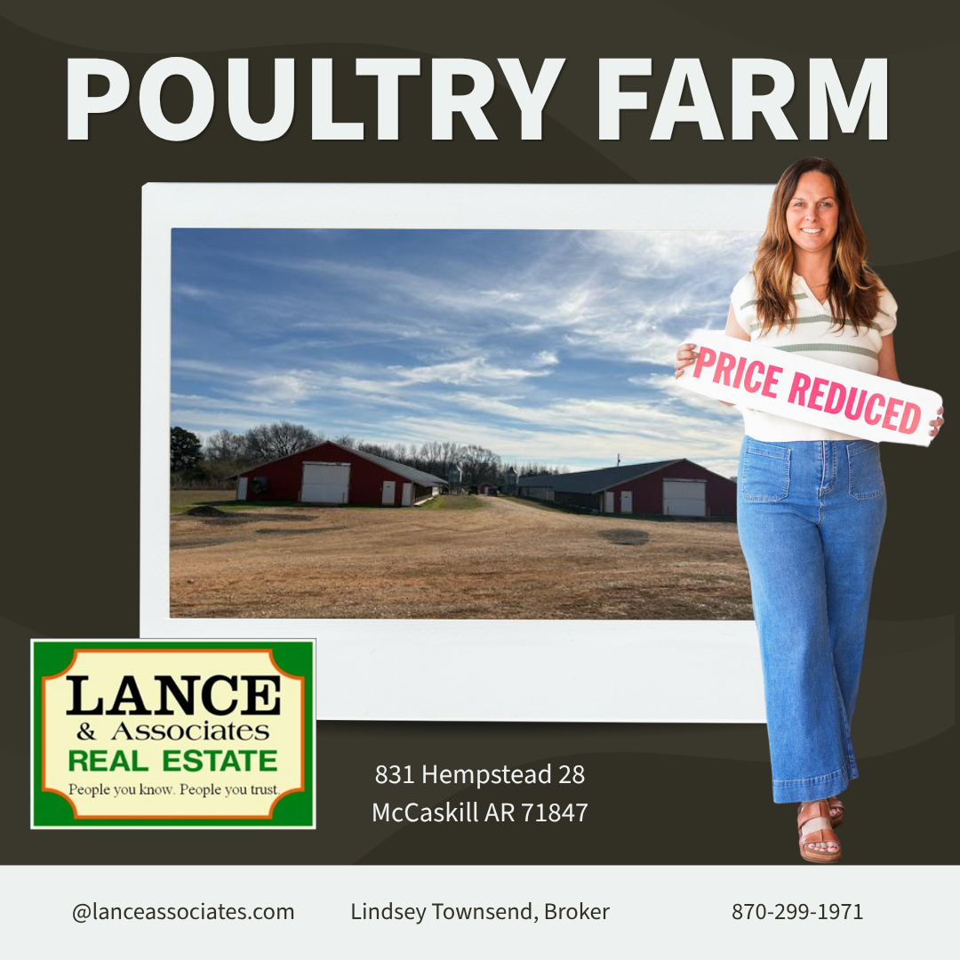 Poultry Farm + Home + 76 Acres: 831 Hempstead 28, McCaskill AR 71847